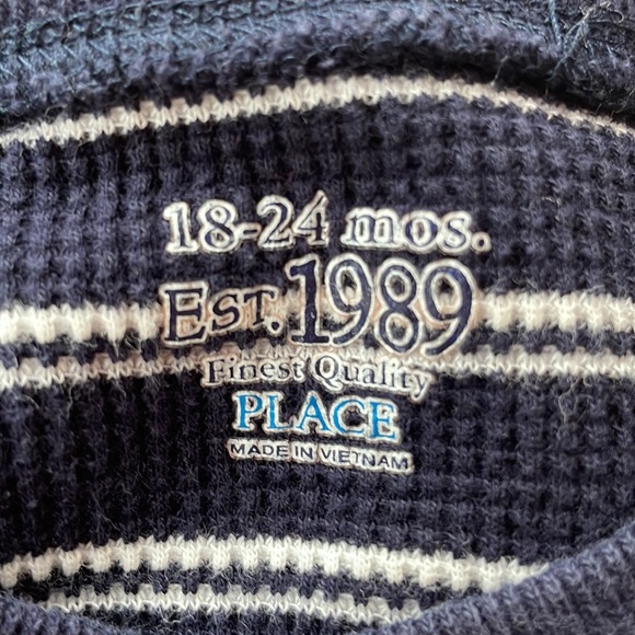 2 Thermal 18M Long Sleeve Shirts (Disney - hand dyed with Tea & Place EST. 1989) - Picture 5 of 9